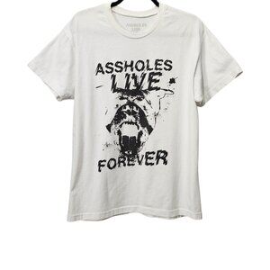 ALF Dog New Short Sleeve Crewneck White Black Cotton Graphic T-Shirt